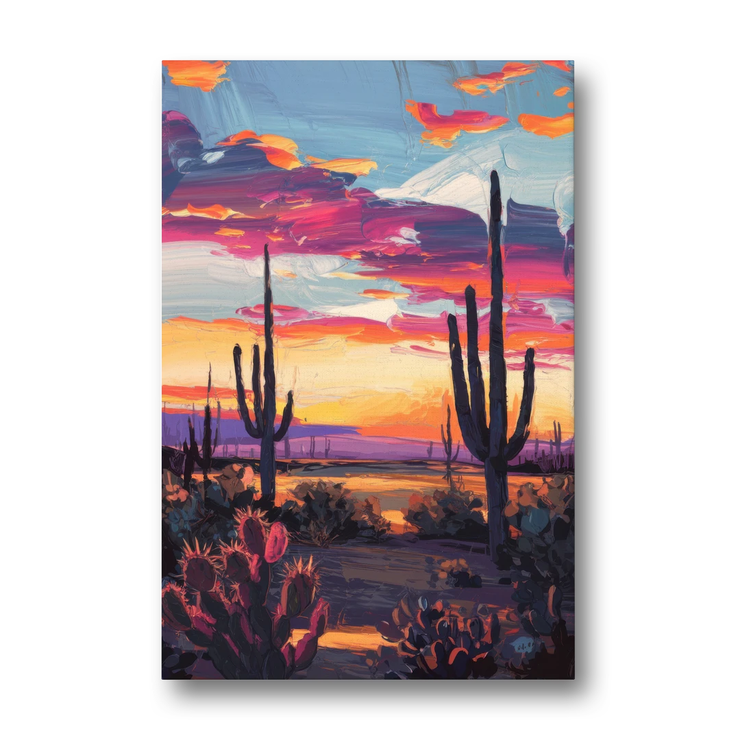 El Paso Desert Sunset - Canvas Wall Art - Front