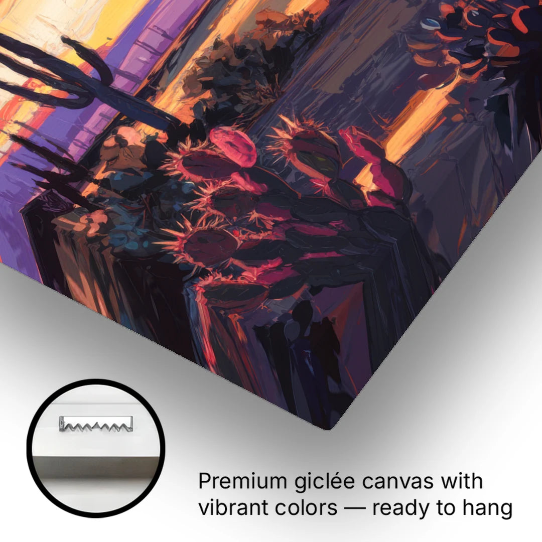 El Paso Desert Sunset - Canvas Wall Art - Gallery Wrap Corner