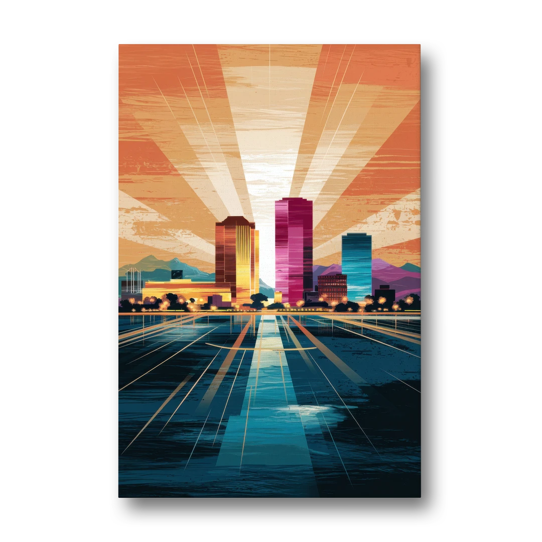 El Paso Downtown Vibes - Canvas Wall Art - Front