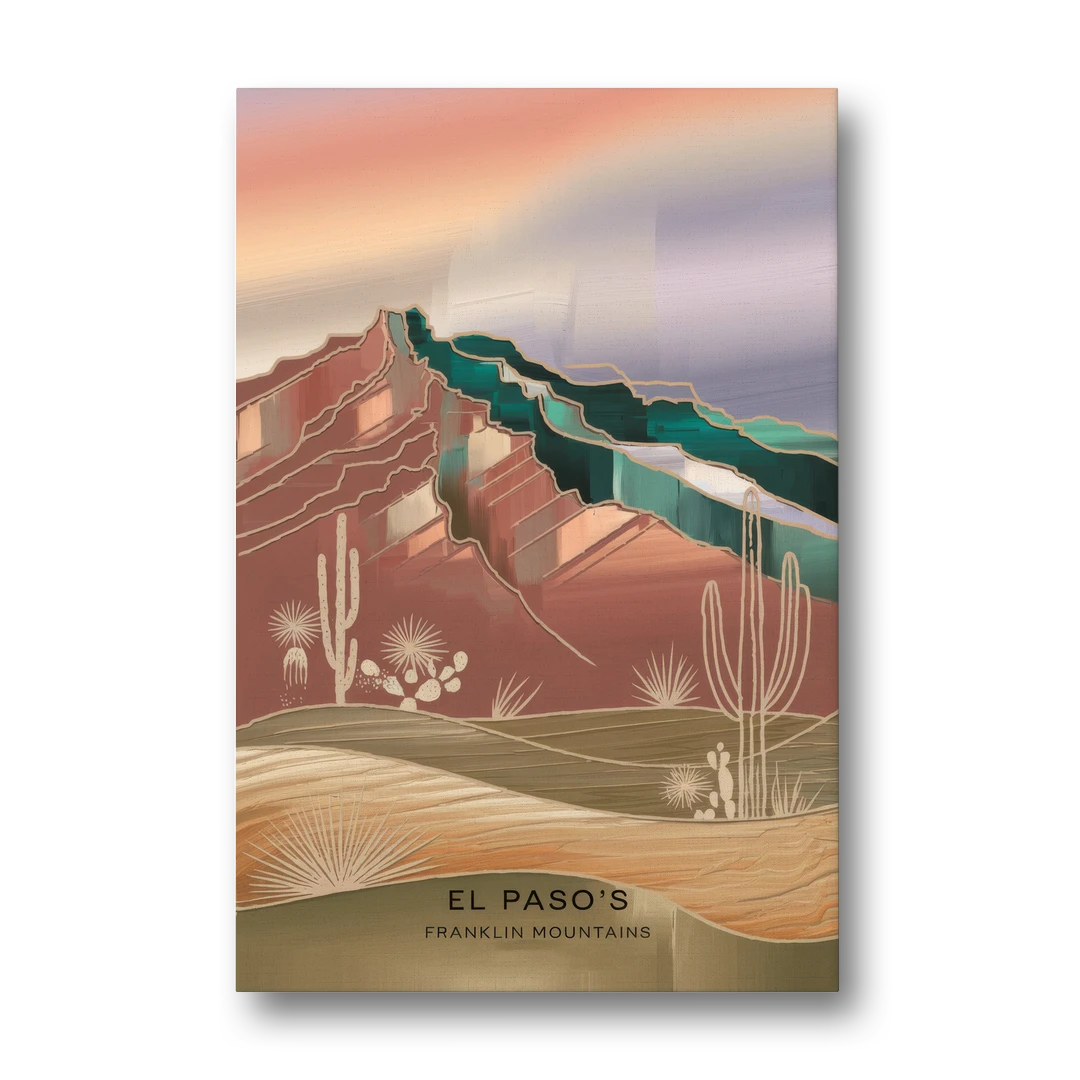 El Paso Franklin Mountains - Canvas Wall Art - Front
