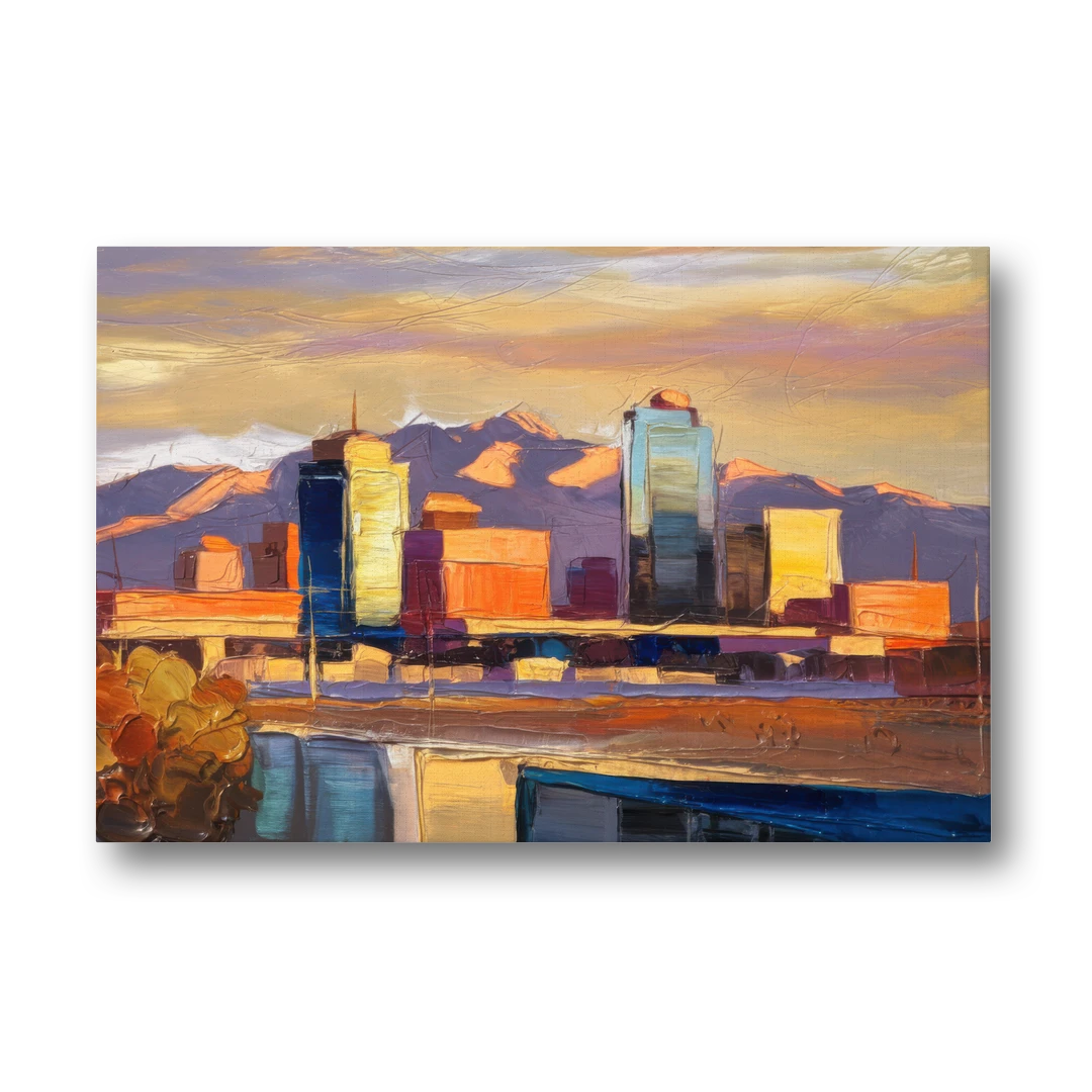 El Paso Skyline View - Canvas Wall Art - Front