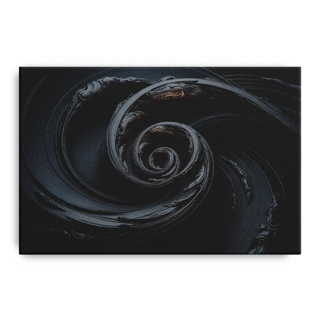 Elegance in Motion Black Abstract - Canvas Wall Art