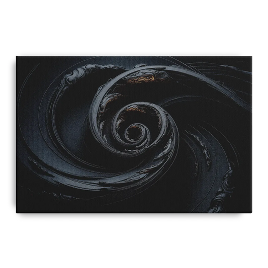Elegance in Motion Black Abstract - Canvas Wall Art