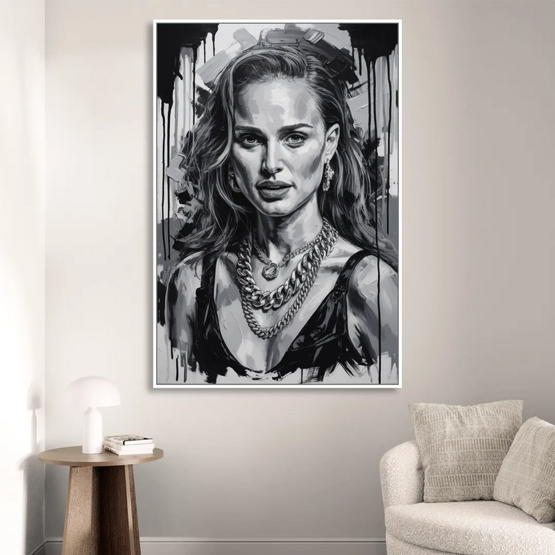 Elegance Living Room - White Canvas Wall Art