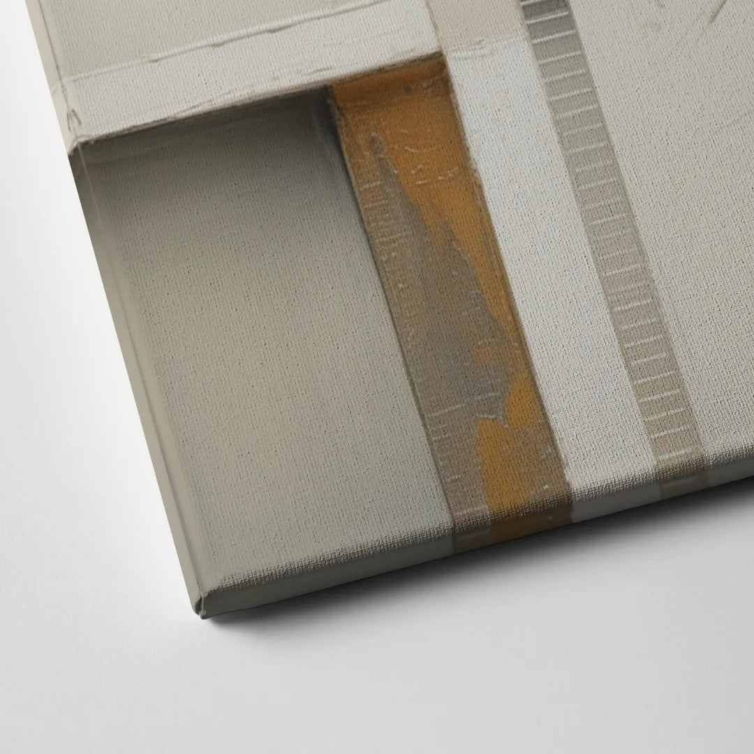 Elegant Geometric Intersections White Abstract Canvas Close Up