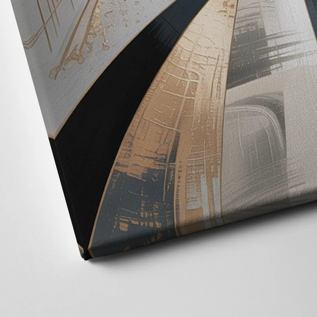 Elegant Mystery Black and Grey Abstract Canvas Close Up