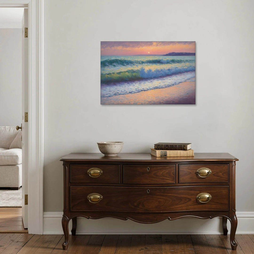 Elli Beach Sunset - Canvas Wall Art - Coffee Table - 36x24