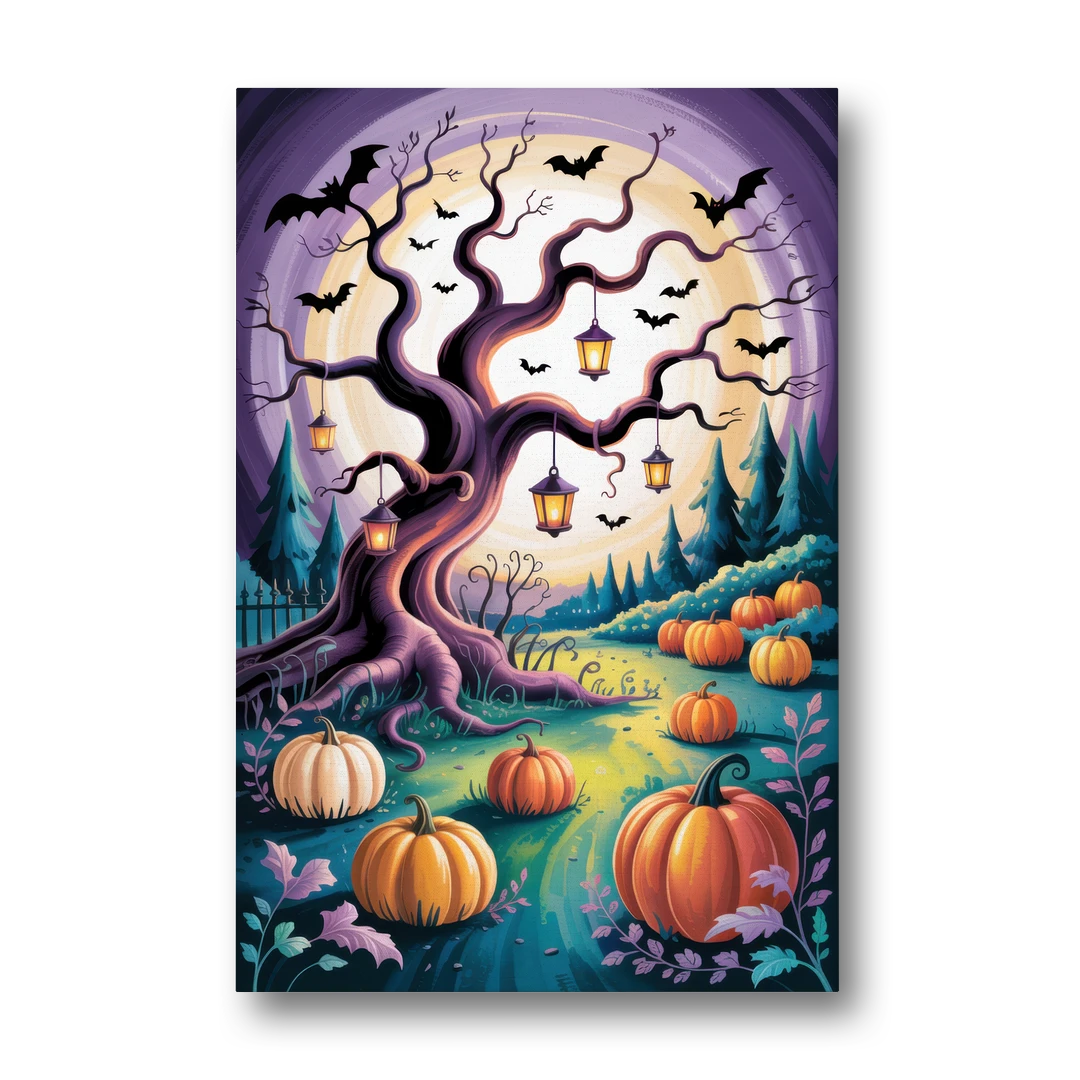 Enchanted Night Mystical Halloween - Canvas Wall Art - Front