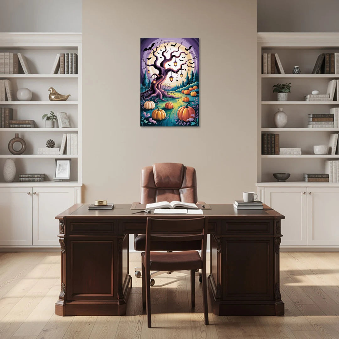 Enchanted Night Mystical Halloween - Canvas Wall Art - Office - 24x36