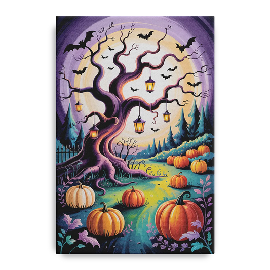 Enchanted Night Mystical Halloween - Canvas Wall Art