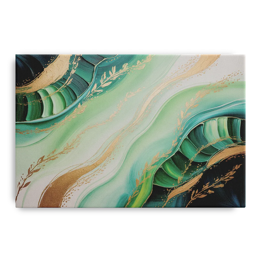 Enchanting Forest Green Abstract - Canvas Wall Art