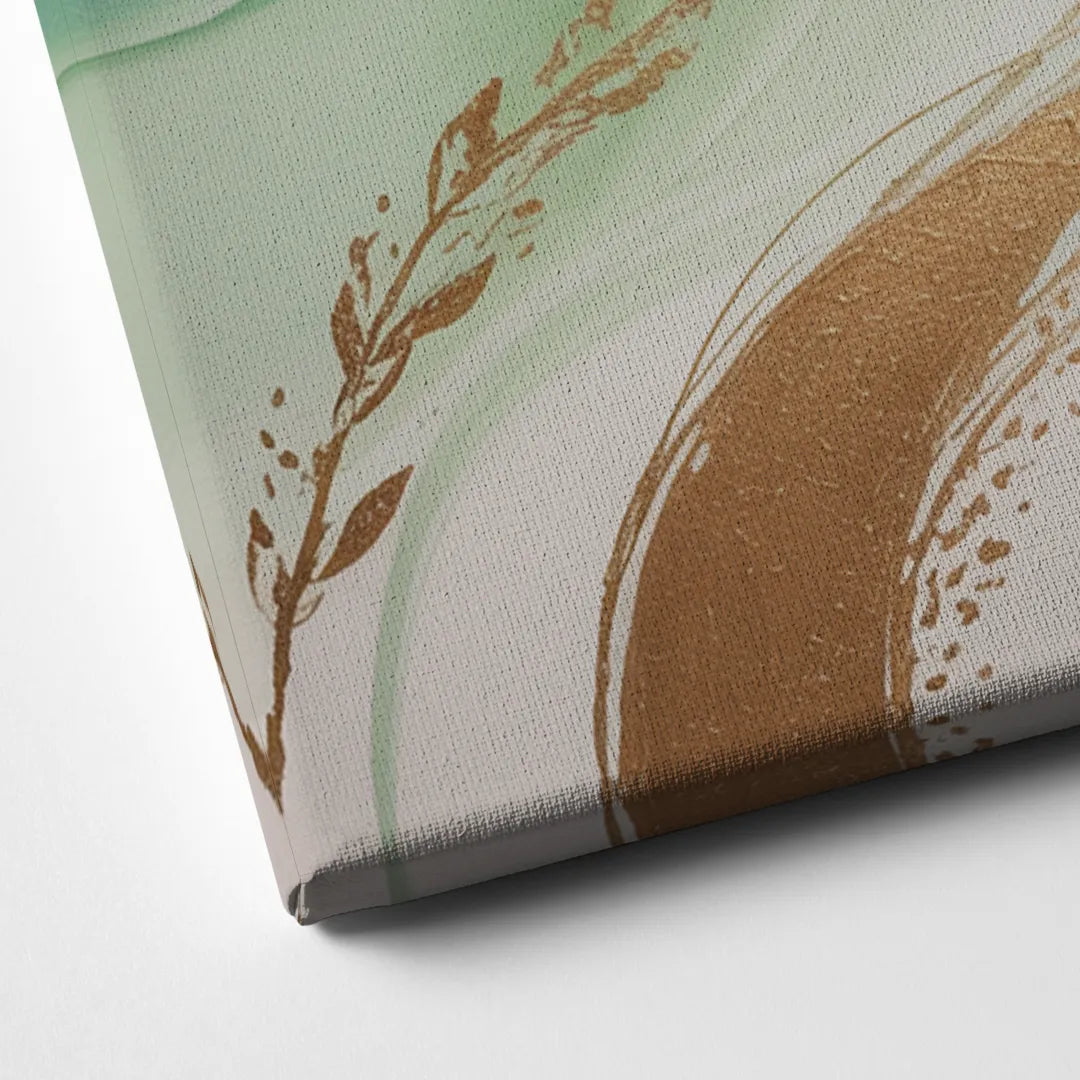 Enchanting Forest Green Abstract Canvas Close Up