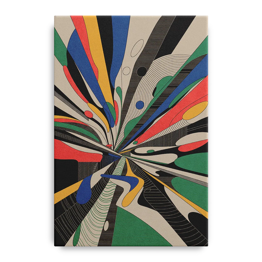 Energetic Layers of Colorful Abstract - Canvas Wall Art