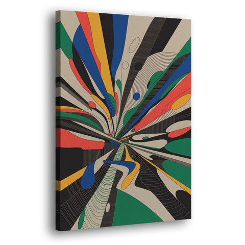 Energetic Layers of Colorful Abstract - Canvas Wall Art