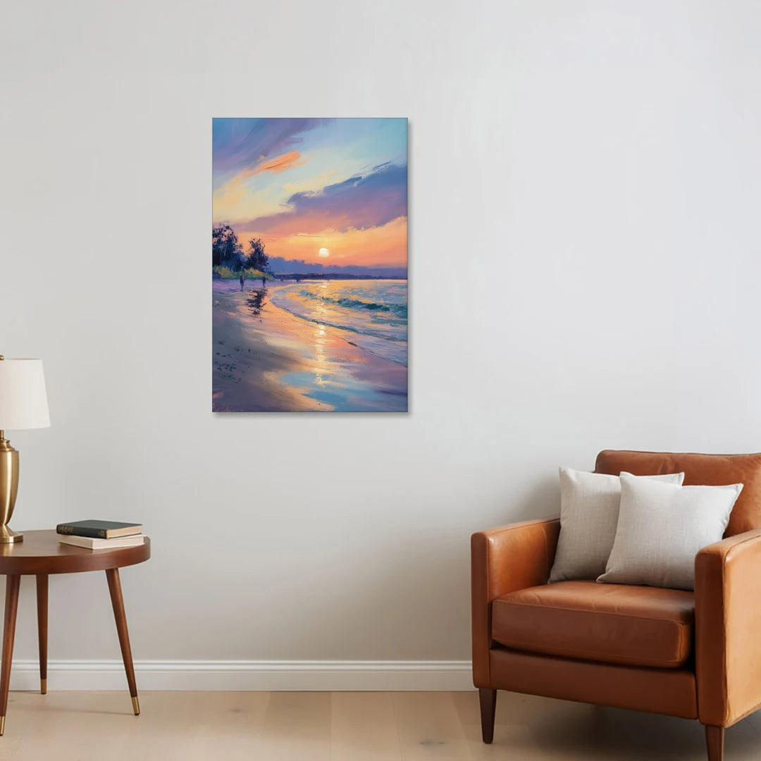 English Bay Sunset - Canvas Wall Art - Sofa - 24x36