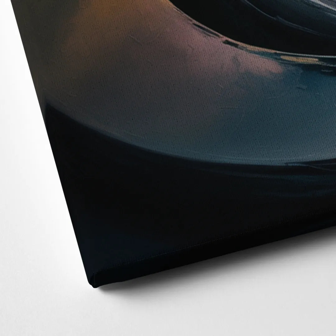 Enigmatic Swirl Dark Abstract Canvas Close Up