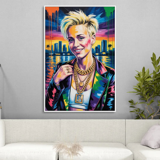 Equal Play Living Room - White Canvas Wall Art