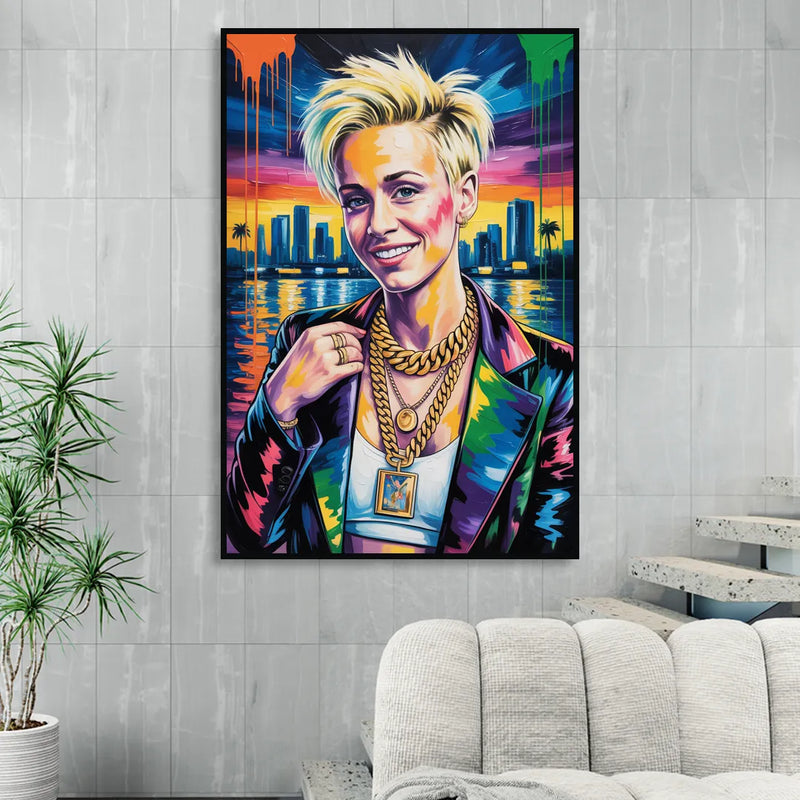 Equal Play Living Room - Black Canvas Wall Art