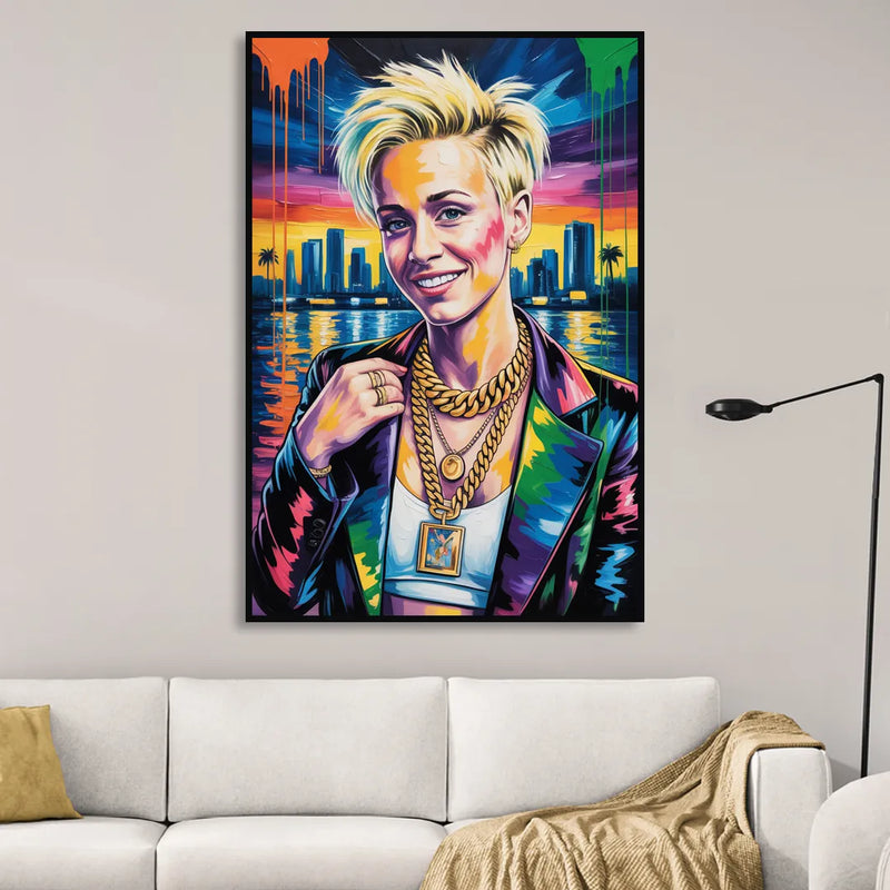 Equal Play Sitting Room - Black Canvas Wall Art