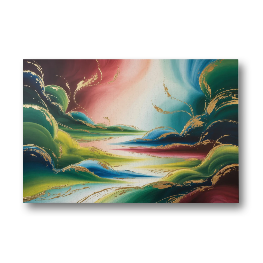 Ethereal Dreamscape Colorful Abstract - Canvas Wall Art - Front