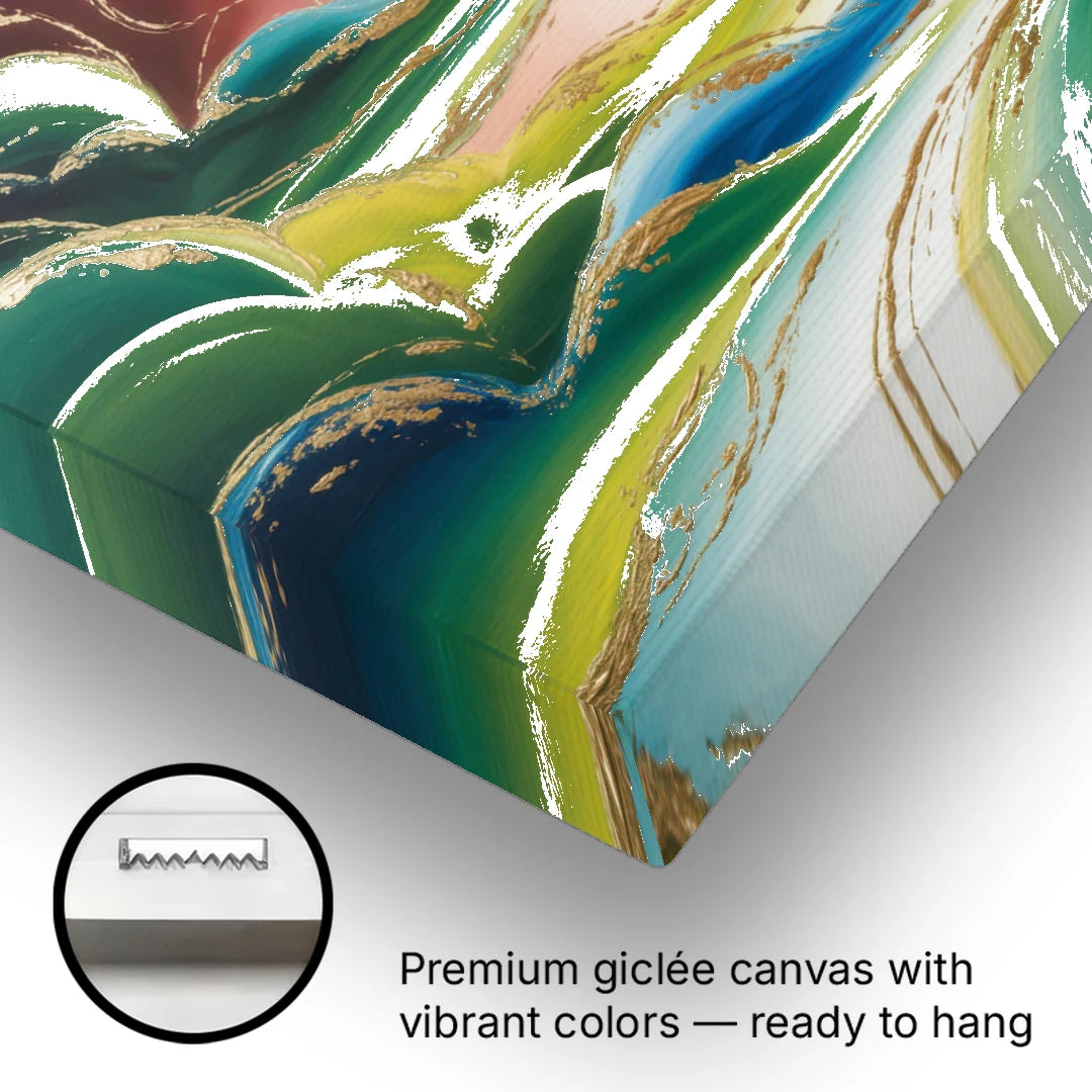 Ethereal Dreamscape Colorful Abstract - Canvas Wall Art - Gallery Wrap Corner