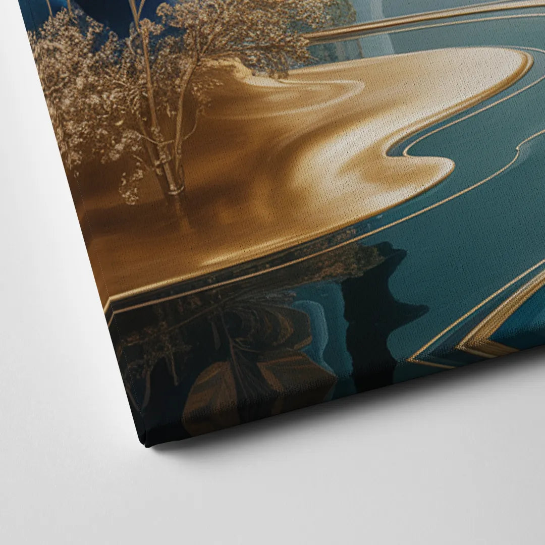 Ethereal Elegance Colorful Abstract Canvas Close Up