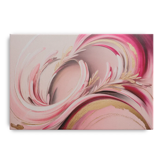 Ethereal Elegance Pink Abstract - Canvas Wall Art