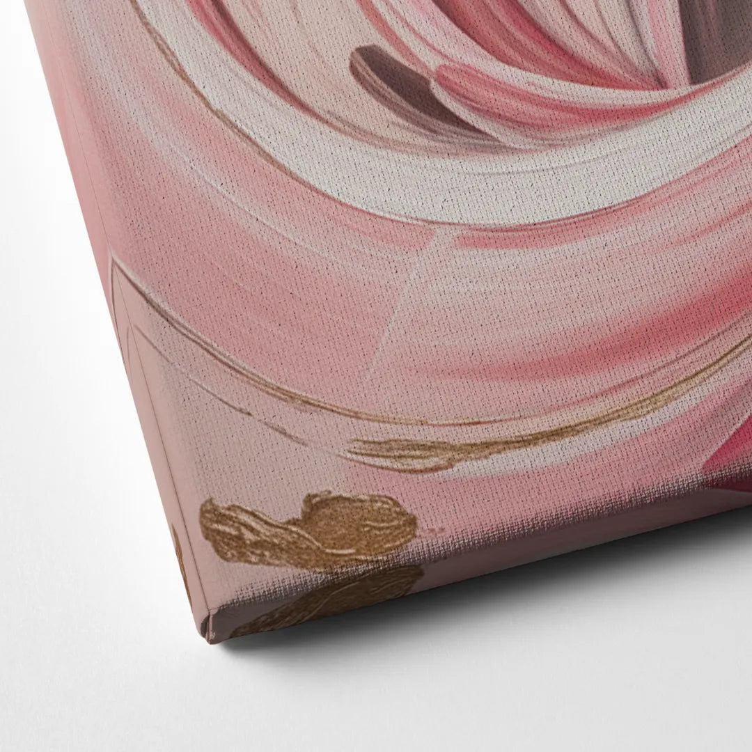 Ethereal Elegance Pink Abstract Canvas Close Up