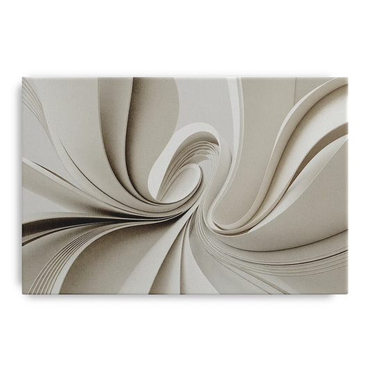Ethereal Elegance White Abstract - Canvas Wall Art