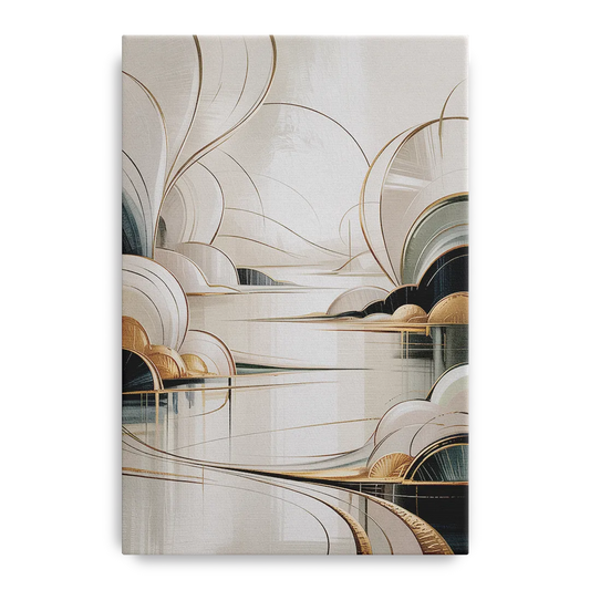 Ethereal Minimalist Serenity White Abstract - Canvas Wall Art