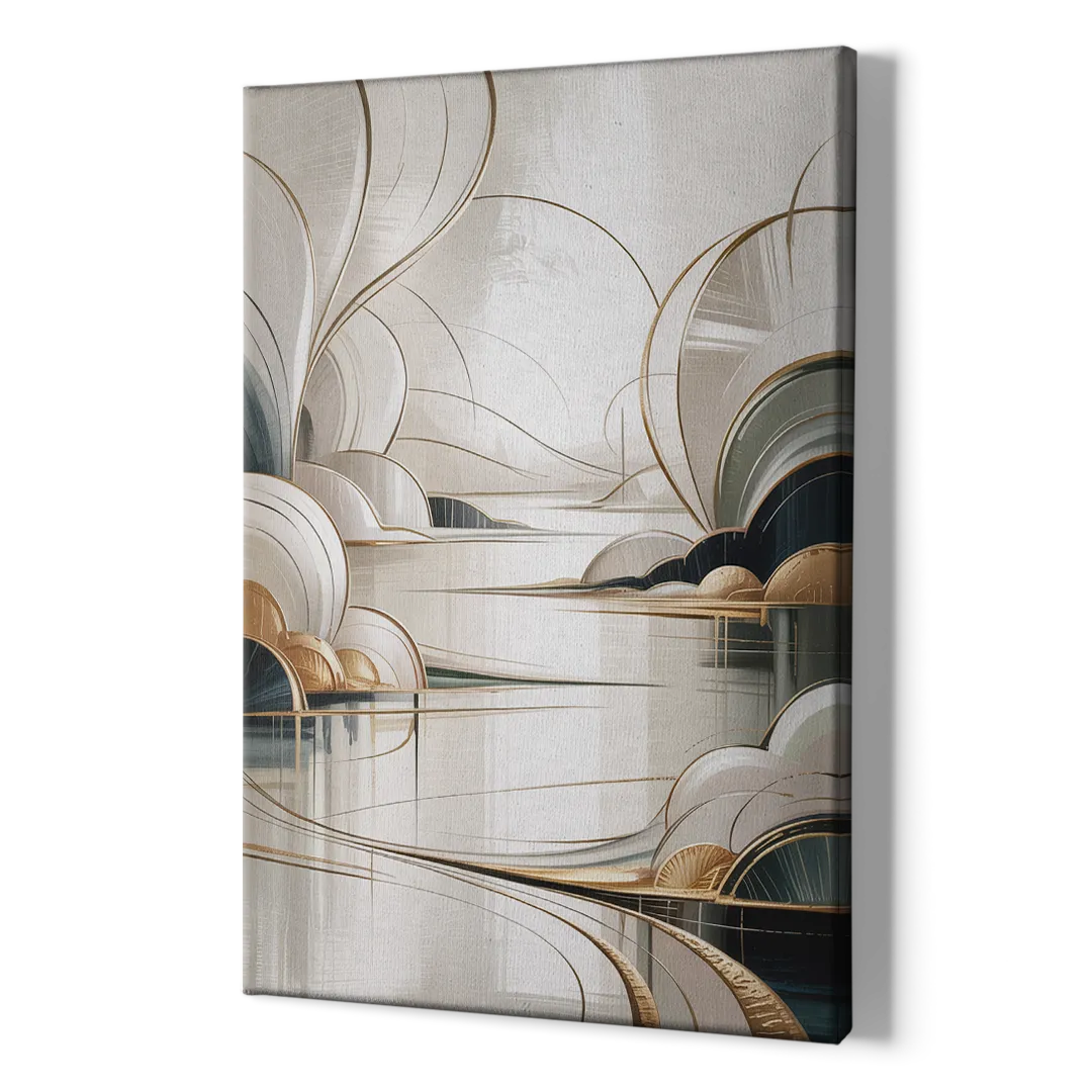 Ethereal Minimalist Serenity White Abstract - Canvas Print Art Sides
