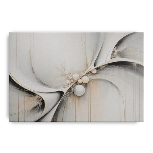 Ethereal Serenity White Abstract - Canvas Wall Art