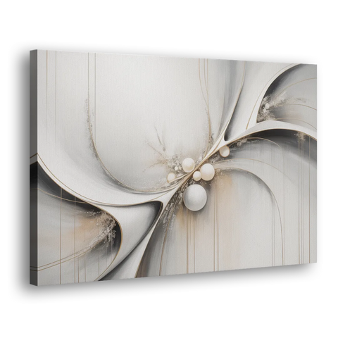 Ethereal Serenity White Abstract - Canvas Wall Art