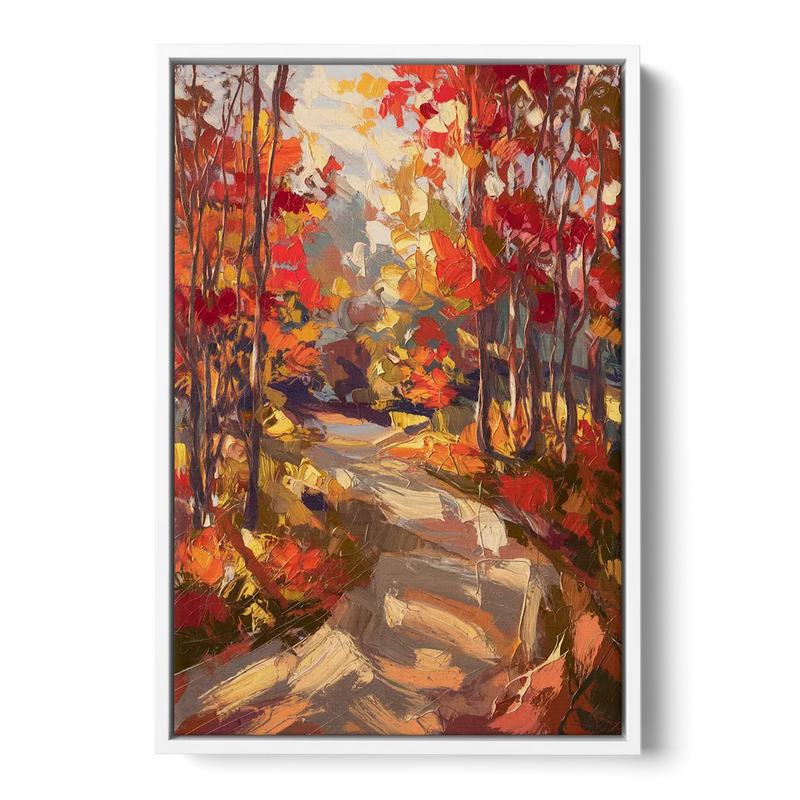 Eugene Autumn Scene Front - White Canvas Wall Art