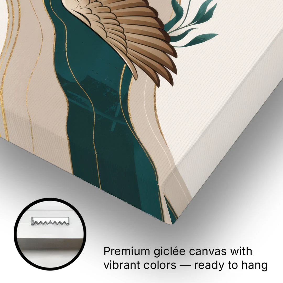 Eugene Ducks Fan Design - Canvas Wall Art - Gallery Wrap Corner