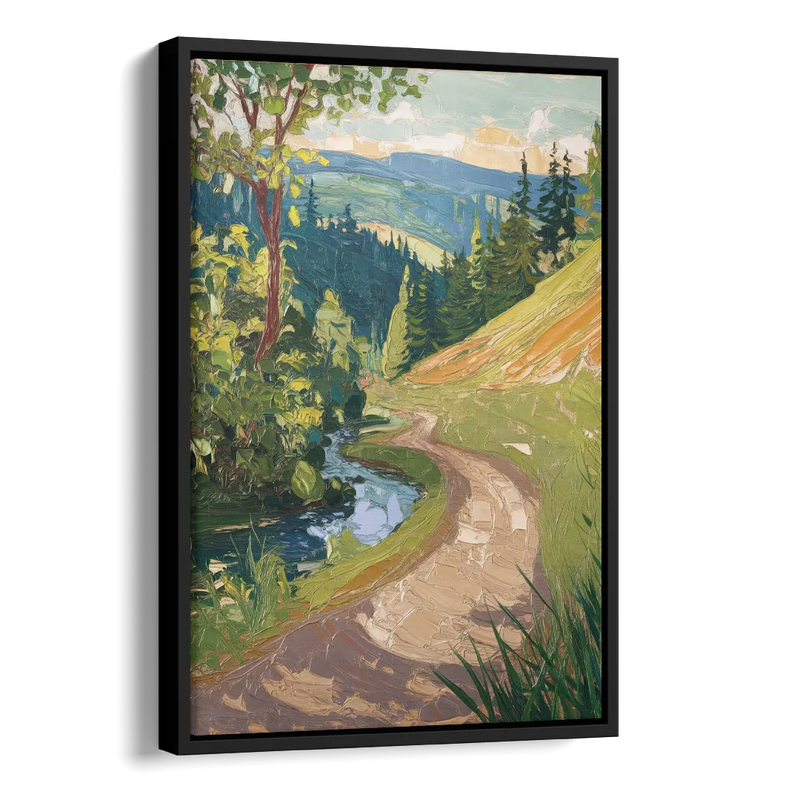 Eugene Nature Trails Side - Black Canvas Wall Art