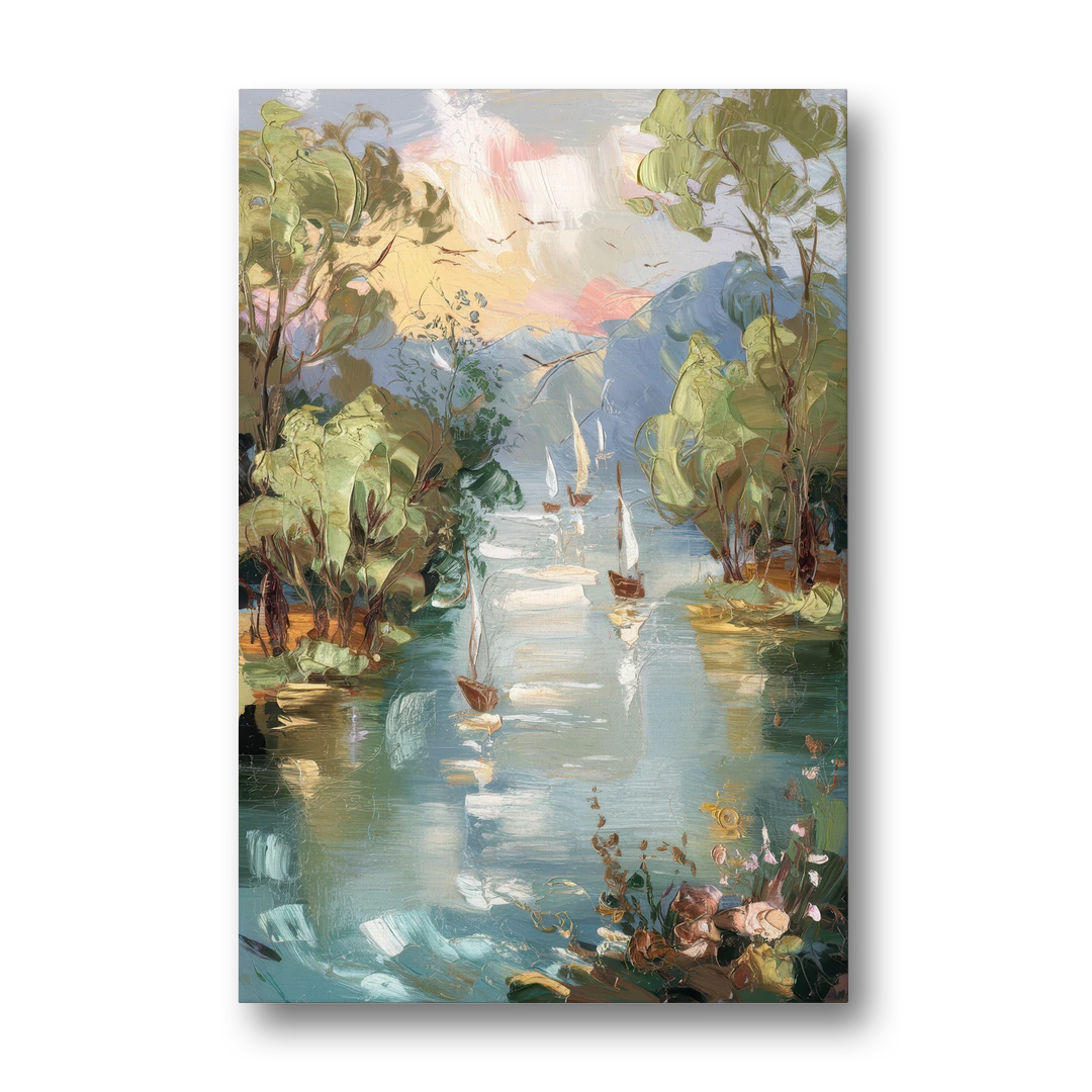 Eugene Riverfront Views - Canvas Wall Art - Front