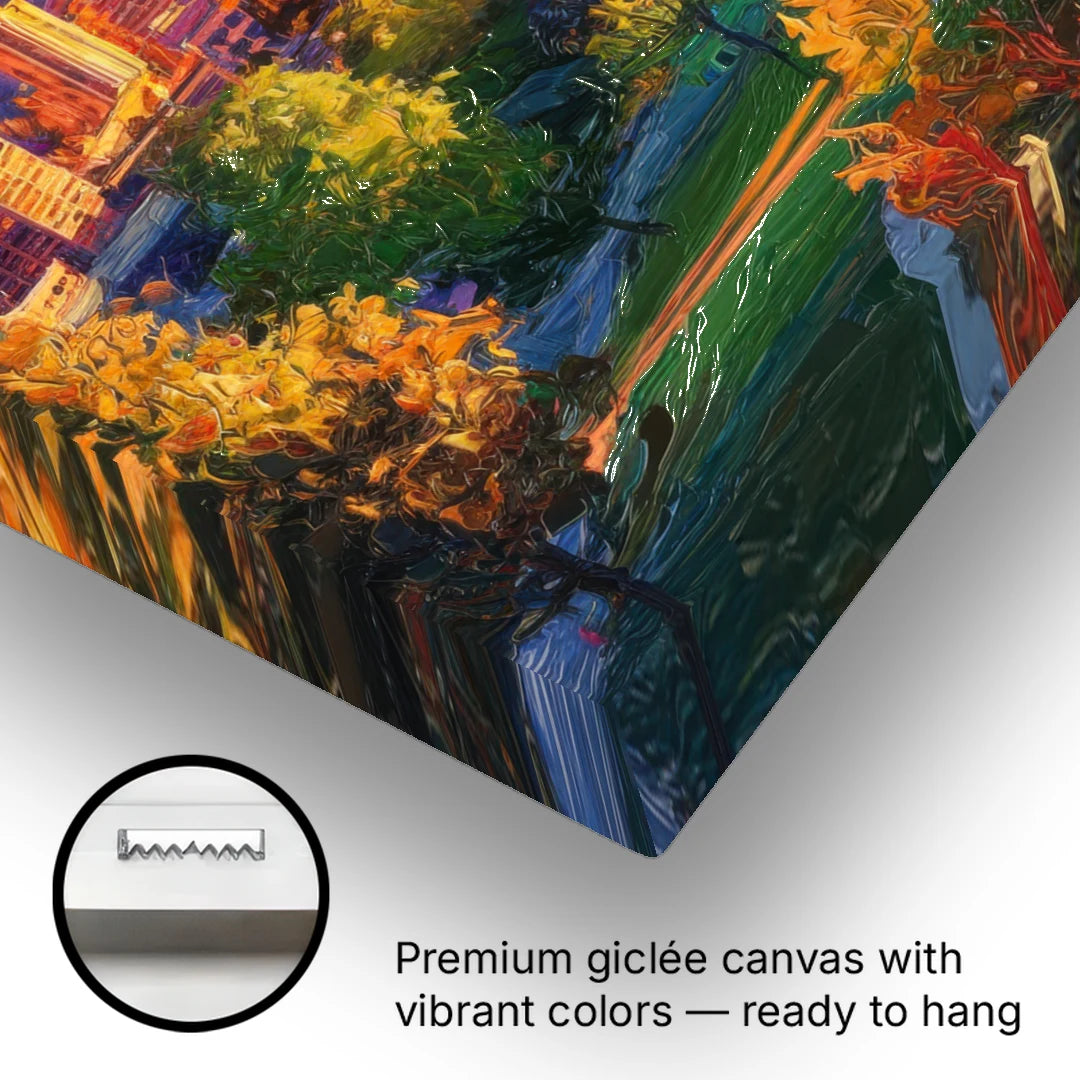 Eugene Skyline at Sunset - Canvas Wall Art - Gallery Wrap Corner