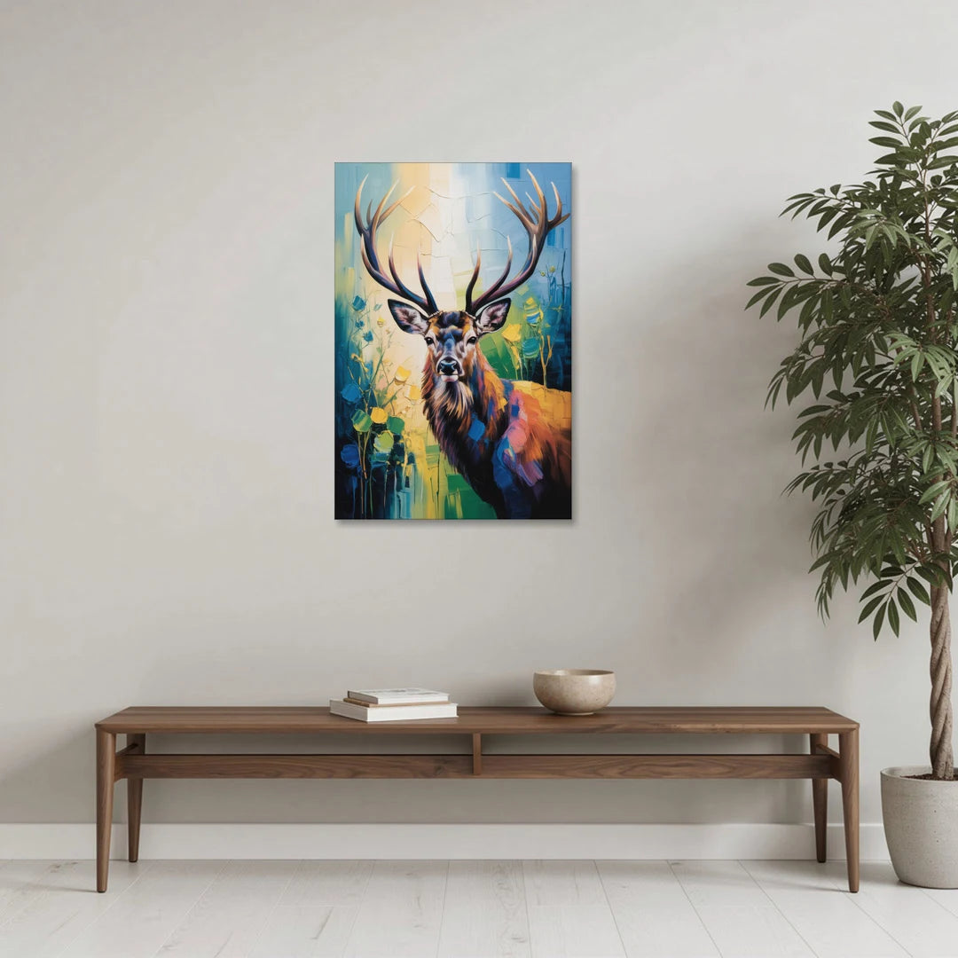 Expressive Deer Sketch - Canvas Wall Art - Coffee Table - 24x36