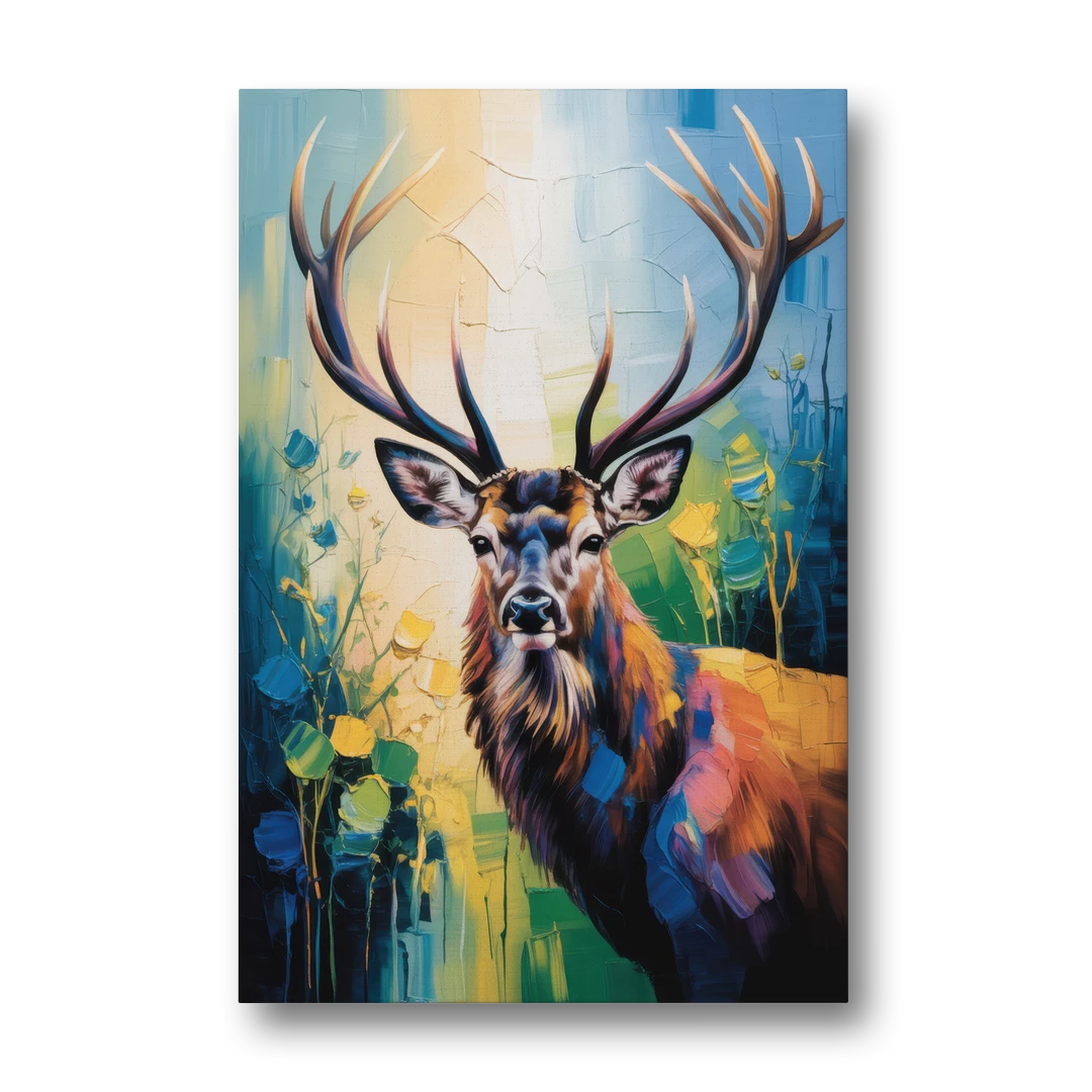 Expressive Deer Sketch - Canvas Wall Art - Front