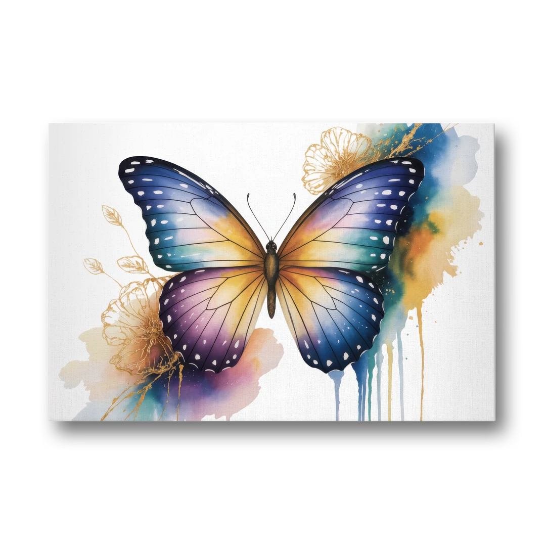 Exquisite Butterfly Sculpture - Canvas Wall Art - Front