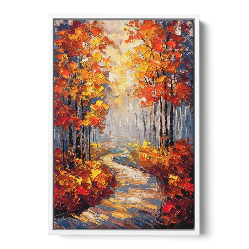 Fayetteville Autumn Scenery Front - White Canvas Wall Art