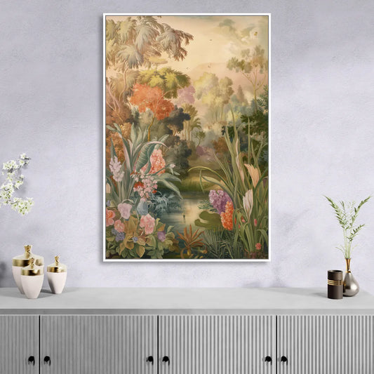 Fayetteville Botanical Gardens Living Room - White Canvas Wall Art
