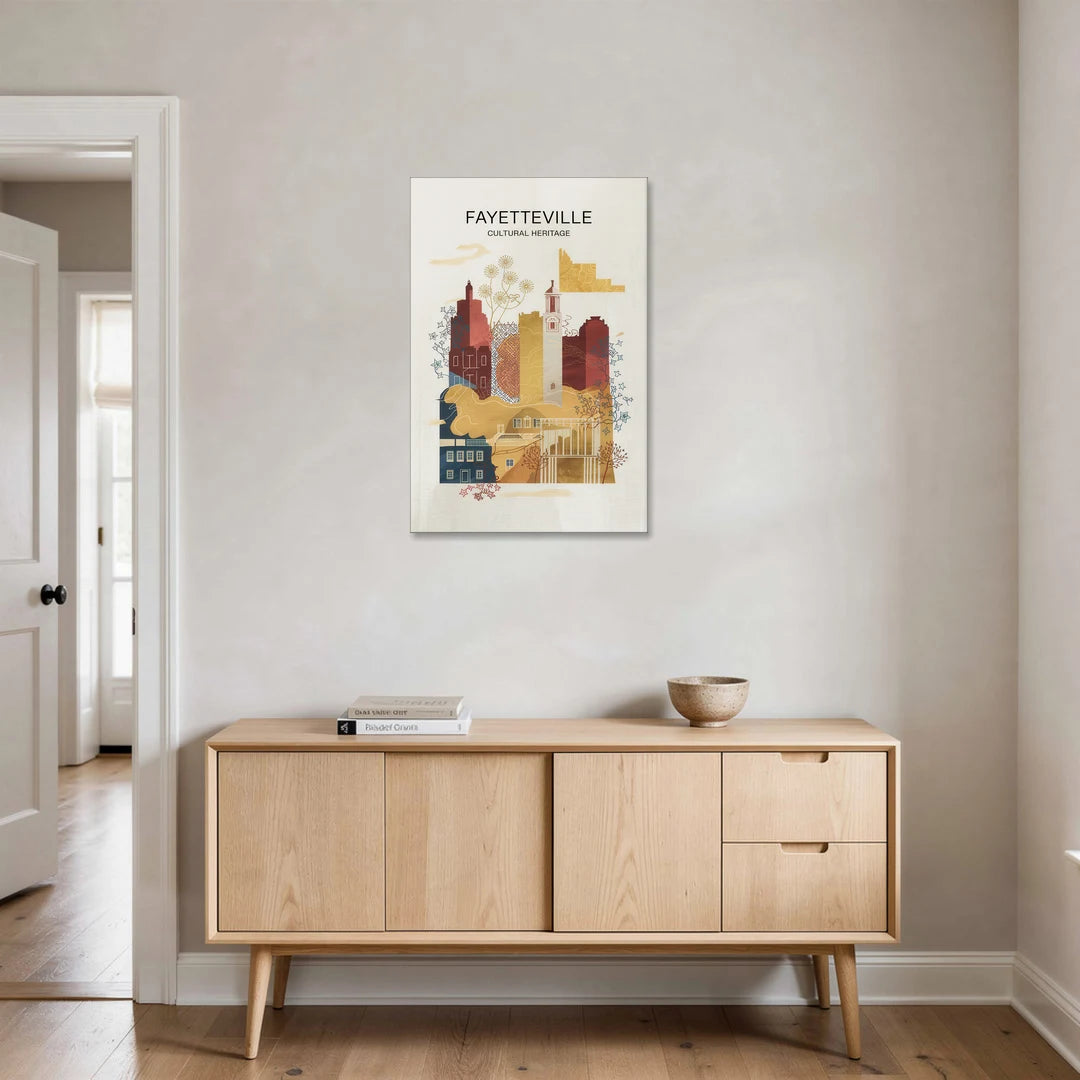 Fayetteville Cultural Heritage - Canvas Wall Art - Coffee Table - 24x36