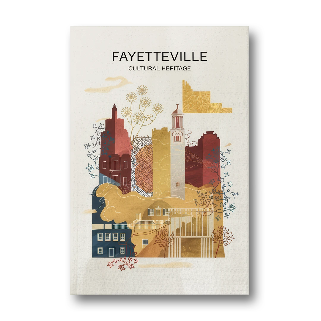 Fayetteville Cultural Heritage - Canvas Wall Art - Front