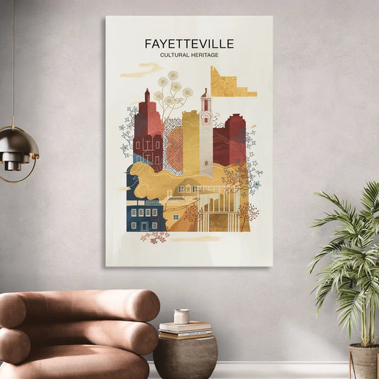 Fayetteville Cultural Heritage Living Room - Canvas Wall Art
