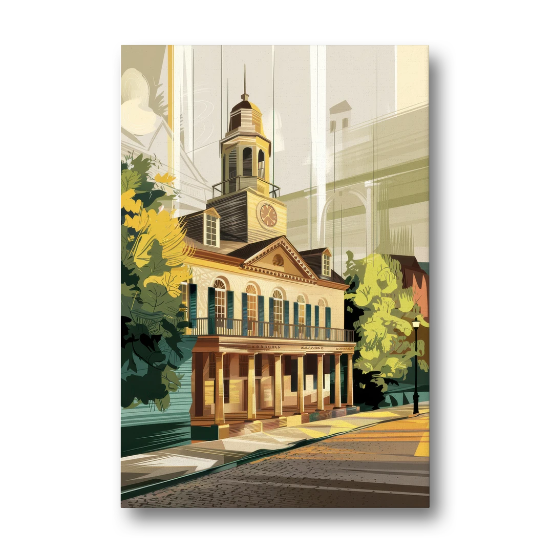 Fayetteville Historic Landmarks - Canvas Wall Art - Front