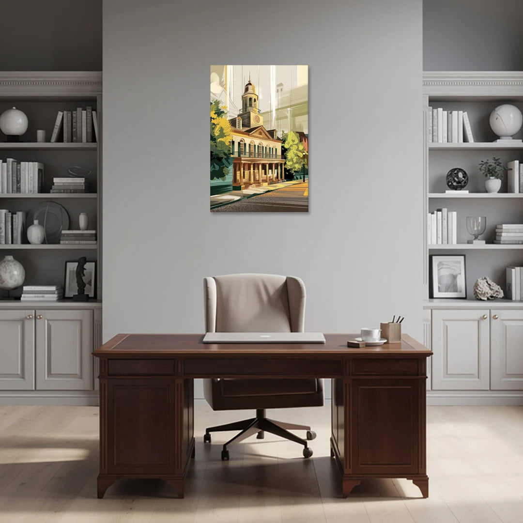 Fayetteville Historic Landmarks - Canvas Wall Art - Office - 24x36