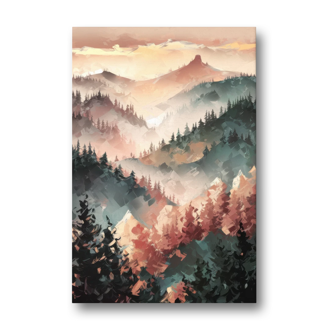 Fayetteville Ozark Mountains - Canvas Wall Art - Front