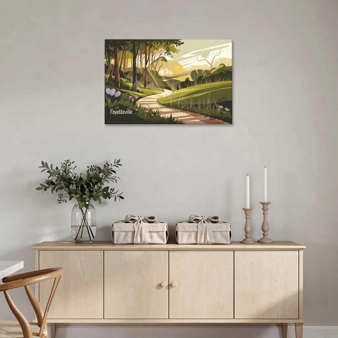 Fayetteville Scenic Trails - Canvas Wall Art - Coffee Table - 36x24